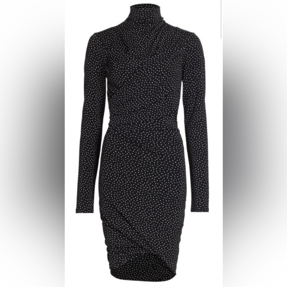 Rag & bone , ruched dress, Md-Lg , EUC , black/white - Picture 5 of 7